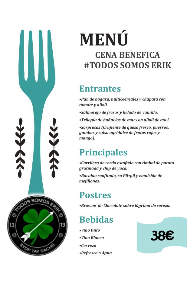 Menú benéfico todos somos erik