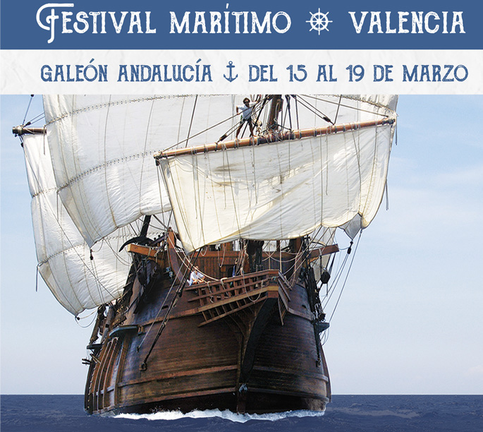 El Galeón Andalucía atraca en La Marina de Valencia