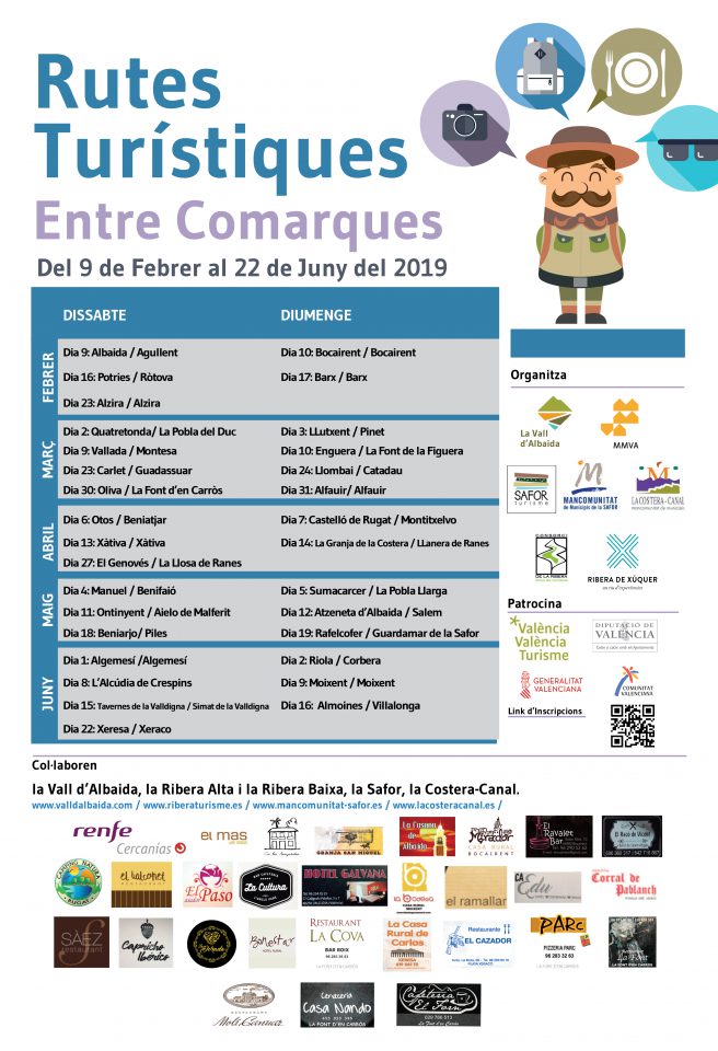 Vuelven las Rutas Turísticas entre Comarques, todos los sábados y domingos