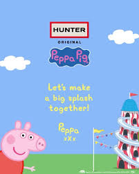 Hunter Original se ha asociado con Entertainment One en una colección de calzado y accesorios de edición limitada para niños con Peppa Pig.