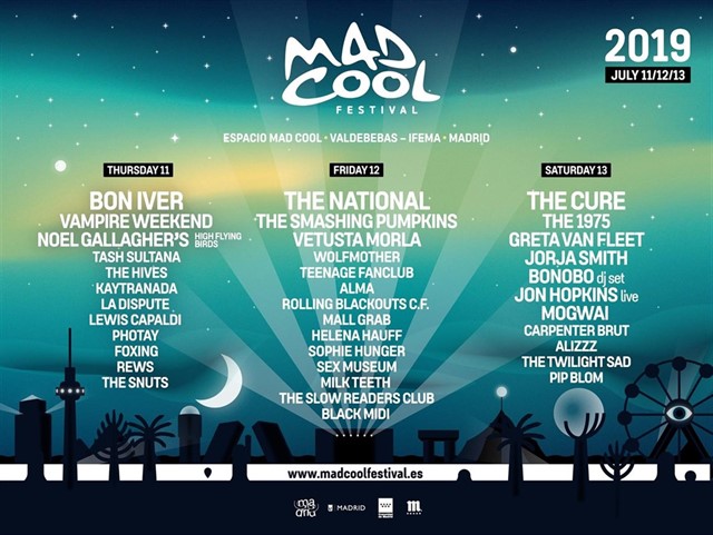 Mad Cool Festival 2019 donará el porcentaje dedicado al “charity” (RSC) de las invitaciones del Festival a la Fundación The Ocean Cleanup.