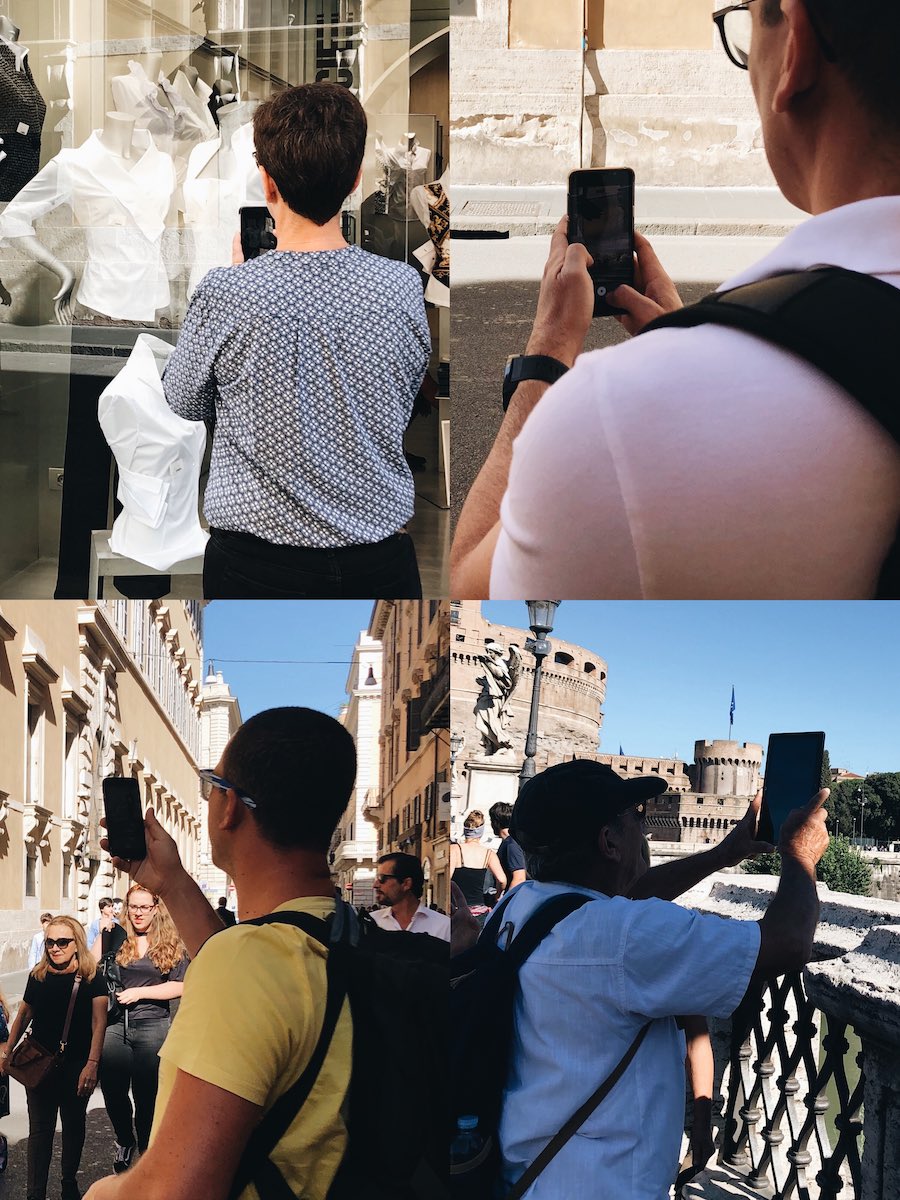 Turistas en Roma