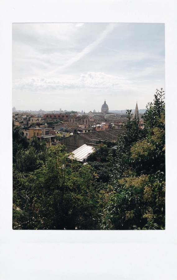 Roma con altura, colina Gianicolo