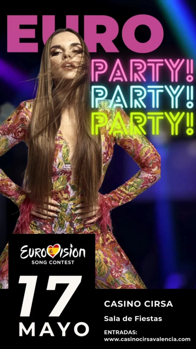 ¡ATENCIÓN EUROFANS! 🎤✨
El 17 de mayo tienes una cita con la gran EuroParty 2025 en Casino CIRSA Valencia.
Cena, pantallón gigante, photocall, concursos, premios, ambientazo, DJ hasta las 03:00… y la actuación estelar de Melody representando a España en Eurovisión. 🇪🇸🔥

💃 Si te sabes todos los bailes, comentas los estilismos como si fueras del jurado sueco y gritas "¡Twelve points!" sin pudor…
Este es TU PLAN DEL AÑO.

🎟️ Compra ya tu entrada en
👉 www.casinocirsavalencia.com
¡Y ven con tus mejores brilli-brillis, que esta gala se vive en directo y a lo grande!

#EuroPartyCIRSA #EurovisiónValencia #MelodyEspaña #CasinoCIRSA #Eurovision2025 #ValenciaSeMueve #NocheLegendaria