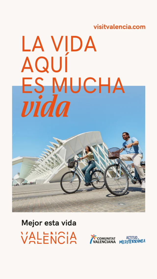 🌊 València no solo se visita… se vive.
La nueva campaña internacional “Mejor esta vida” nos recuerda algo que en Hello Valencia sabemos muy bien: esta ciudad enamora, porque no se limita a ofrecer planes… ofrece una forma única de entender la vida.

☀️ Sostenible, auténtica, profundamente mediterránea, València se presenta al mundo como un destino cultural, gastronómico, deportivo y lleno de experiencias que conectan con lo esencial: el placer de vivir despacio, de saborear, de compartir.

🎭 Desde sus festivales, playas, atardeceres en la Albufera, hasta su cocina de proximidad, su música, arte y eventos durante todo el año… València tiene alma, ritmo y sabor.

Porque aquí no hay temporadas. Aquí hay estilo de vida.

🔗 Descubre más en 👉 visitvalencia.com

#MejorEstaVida #HelloValencia #VisitValencia #MediterráneoVibes #CulturaValencia #ValenciaLifestyle #GastronomíaValenciana #EventosValencia #Valencia365 #TurismoSostenible #ValènciaTeEspera