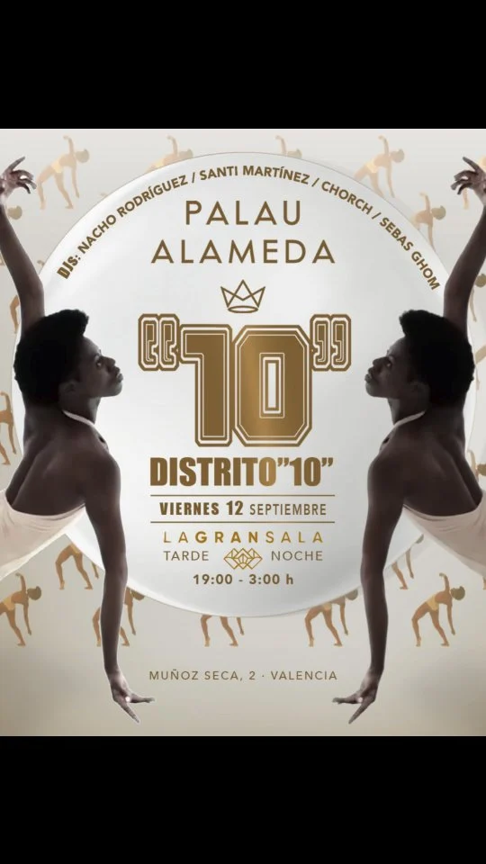 VUELVE DISTRITO 10 🔥
El viernes 12 de septiembre prepárate para vivir una noche legendaria en la Gran Sala – Palau Alameda.

🕒 Horario non-stop: desde las 19:00h hasta las 03:15h.
🍴 Entre las 21:00h y 22:15h, recarga fuerzas con nuestros snacks.
🎧 En cabina: Nacho Rodríguez, DJ Chorch, Santi Martínez y Sebas Ghom.
✨ Producción renovada, animación, audiovisuales y la esencia del mejor DISTRITO 10… de ayer y de hoy.

🎟️ ENTRADAS ANTICIPADAS ONLINE (con consumición incluida):
12€ → hasta agotar disponibilidad
15€ → siguiente tramo
20€ → en taquilla (sujeto a aforo)

⚡ SOLO ONLINE. Sin gastos de gestión.
👉 Compra ya tu entrada aquí:
www.fourvenues.com/miguel-de-vicente/events/distrito-10-12-09-20251-8C73

🌙 Distrito 10 regresa a su origen para volver a hacer historia.
¿Te apuntas a la primera gran noche de la temporada?
